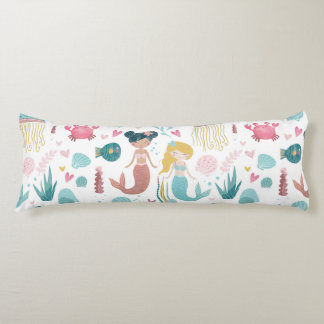 Wasserfarbe Meerjungfrau / Mädchen / Zimmer / Deko Seitenschläferkissen