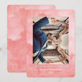 Wasserfarbe Mellow Rose Elegante Weihnachtskarte Einladung