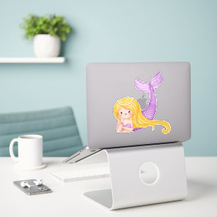 Wasserfarbe Mermaid Aufkleber