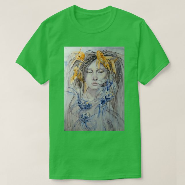 Wasserfarbe Mermaid T-Shirt (Design vorne)