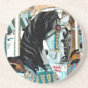 Wasserfarbe Merry-Go-Round Pferd Sandstein Untersetzer