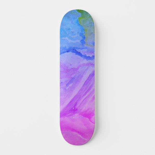 Wasserfarbe | Miami Filter | Skateboard (Vorderseite)