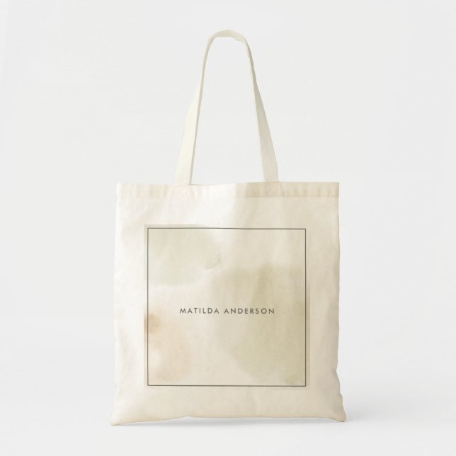 Wasserfarbe minimale abstrakte natürliche elegant tragetasche (Vorne)