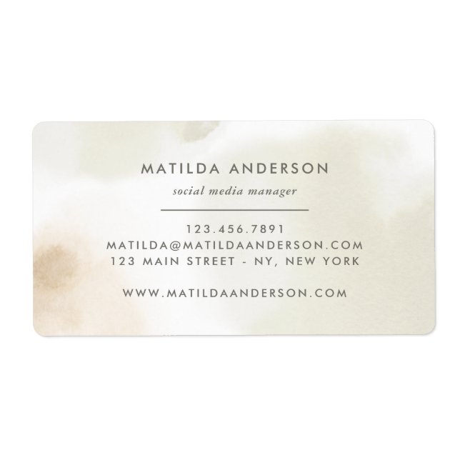 Wasserfarbe minimale abstrakte natürliche Eleganz (Vorne)