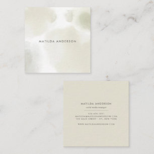 Wasserfarbe minimale abstrakte natürliche Eleganz Quadratische Visitenkarte