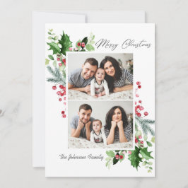 Wasserfarbe Mistletoe Holly Berry Weihnachten 2 FO