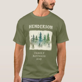 Wasserfarbe Misty Holz Matching Rustikaler T - Shi T-Shirt