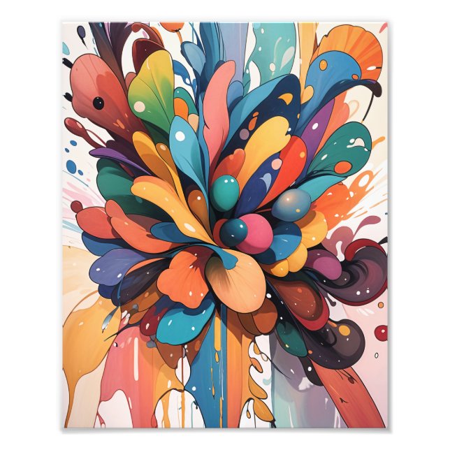 Wasserfarbe mit schwimmendem Wasser Fotodruck (Vorne)