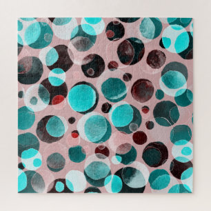 Wasserfarbe mit Tupfen, abstraktes Muster. Puzzle