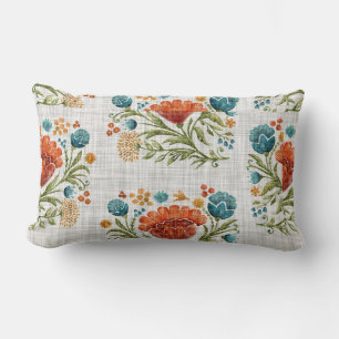Wasserfarbe Moderne Blume Motif Earthy Whimsical Lendenkissen