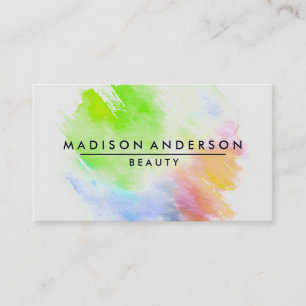 Wasserfarbe Moderne, einfache und klassische Beaut Visitenkarte