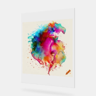 Wasserfarbe moderne Grafik Acrylschild