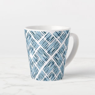Wasserfarbe Moderne Marine Strickdiagonal Muster Milchtasse