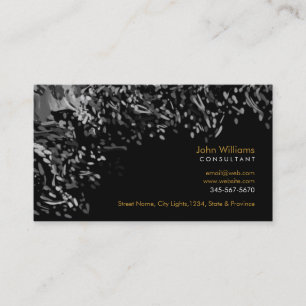Wasserfarbe Moderne Naturfarben Schwarz-Weiß Visitenkarte