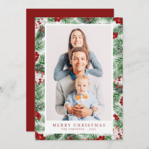 Wasserfarbe Moderne Weihnachtsfolien Botanicals