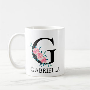 Wasserfarbe-Monogramm individuell einzelner Buchst Kaffeetasse