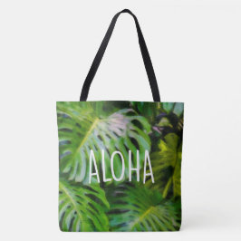 Wasserfarbe Monstera Aloha Hawaiian Beach Bag