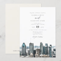 Wasserfarbe Montreal Skyline Hochzeit in Kanada Ci