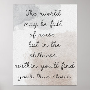 Wasserfarbe Motivationszitat Inspirierend Poster