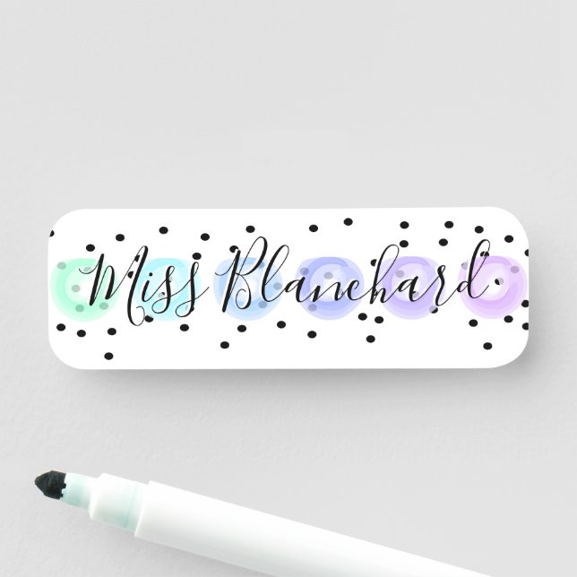 Wasserfarbe Namensschild (Beispiel)