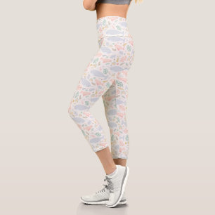 Wasserfarbe Narwhal & Siegel Muster Capri Leggings