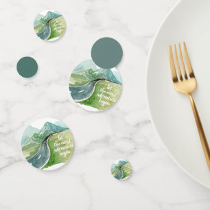 Wasserfarbe Natur - Das nächste Abenteuer beginnt Konfetti