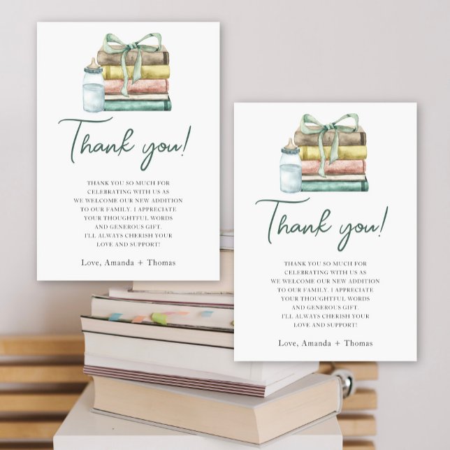 Wasserfarbe Neue Kapitel Kinderdusche Vielen Dank Dankeskarte (Von Creator hochgeladen)