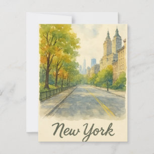 Wasserfarbe neue York Postkarte