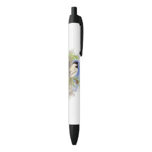 Wasserfarbe Niedlich Chickadee Bird Arte e Cultura Kugelschreiber