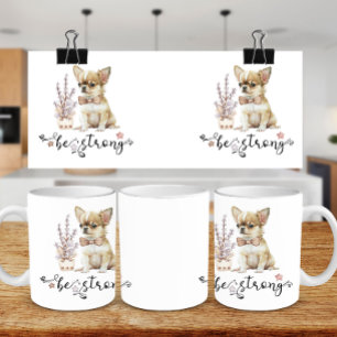 Wasserfarbe niedlich Chihuahua Seien Sie stark kal Kaffeetasse