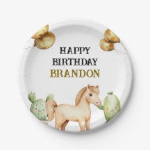 Wasserfarbe Niedlich Cowboy 1. Rodeo Geburtstag