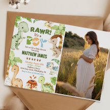 Wasserfarbe Niedlich Dinosaurier Boy Baby Dusche F