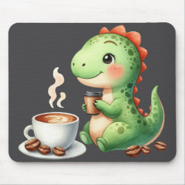 Wasserfarbe Niedlich Dinosaurier T Rex Trinkkaffee Mousepad