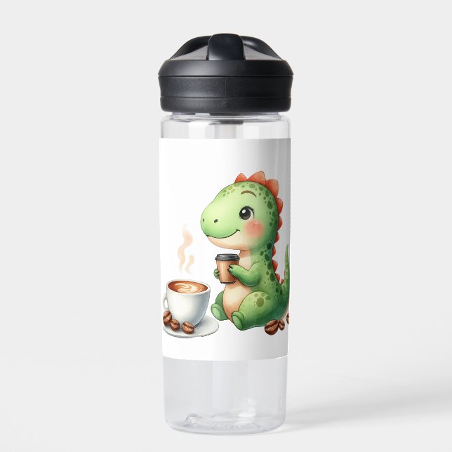 Wasserfarbe Niedlich Dinosaurier T Rex Trinkkaffee Trinkflasche (Vorderseite)