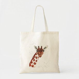 Wasserfarbe Niedlich Giraffe Tier Safari Dschungel Tragetasche