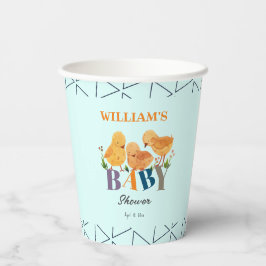 Wasserfarbe Niedlich kleine Hühnerfamilie Kinderdu Pappbecher