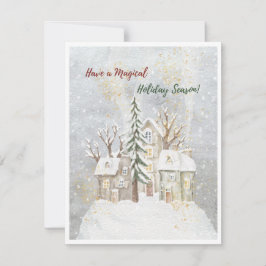 Wasserfarbe niedlich magisch feiertagskarte