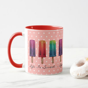 Wasserfarbe Niedlich Popsice Eis Cremes Tasse