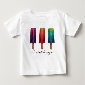 Wasserfarbe Niedlich Popsim Eis Cremes Baby T-shirt
