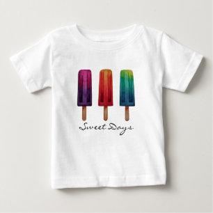 Wasserfarbe Niedlich Popsim Eis Cremes Baby T-shirt
