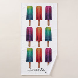 Wasserfarbe Niedlich Popsim Eis Cremes Badehandtuch