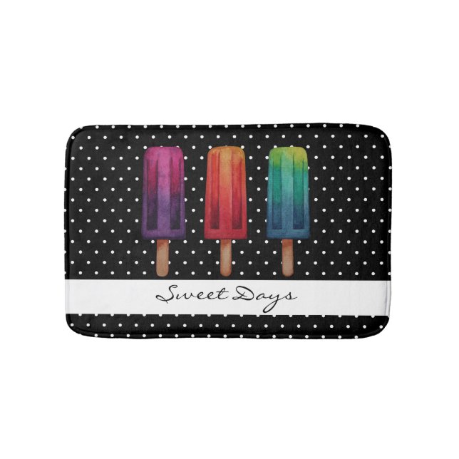 Wasserfarbe Niedlich Popsim Eis Cremes Badematte (Vorderseite)
