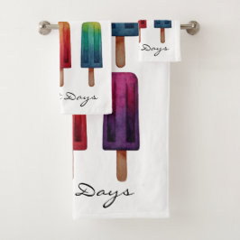 Wasserfarbe Niedlich Popsim Eis Cremes Badhandtuch Set