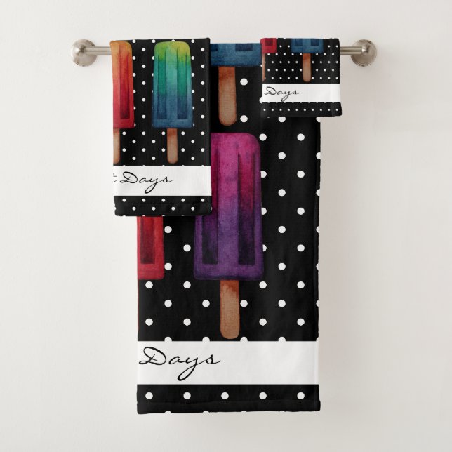 Wasserfarbe Niedlich Popsim Eis Cremes Badhandtuch Set (Insitu)