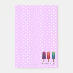 Wasserfarbe Niedlich Popsim Eis Cremes Post-it Klebezettel