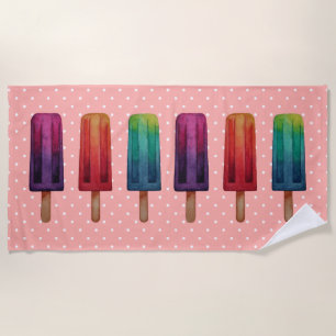 Wasserfarbe Niedlich Popsim Eis Cremes Strandtuch