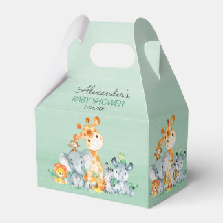 Wasserfarbe Niedlich Safari Jungle Girl Babydusche Geschenkschachtel