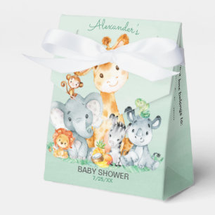 Wasserfarbe Niedlich Safari Jungle Girl Babydusche Geschenkschachtel
