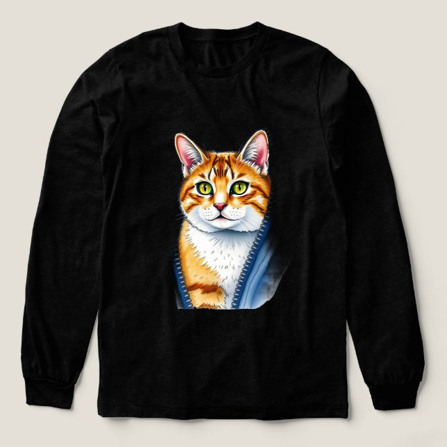 Wasserfarbe Niedlich Schöne Katzen Sammlung Tri-Blend Shirt (Design Vorderseite)