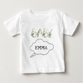 Wasserfarbe Niedlich Spaß Baby Slogan Name Persona Baby T-shirt